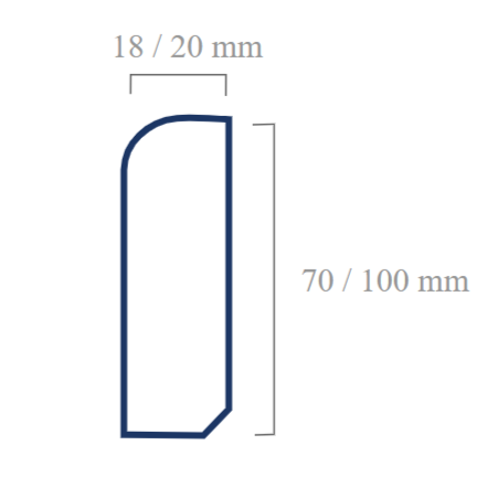 Rodapé Ultra Premium Branco com Friso 145